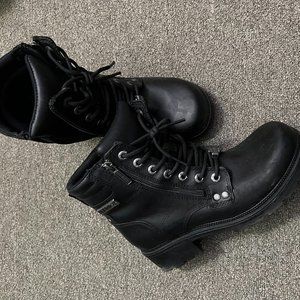 Harley Davidson Leather Motorcycle Boots